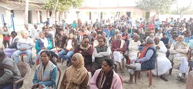 Social awareness program with villagers at Middle School Fulbari