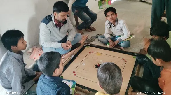 Interaction with students about the impact of education through
                  board games.